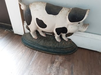 Vintage Cast Iron Pig Door Stop