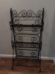 Vintage Iron Folding Plant Stand