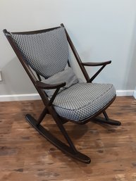 Danish Modern Rocking Chair Designed By Frank Reanskaug
