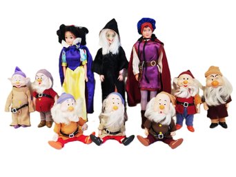 Vintage Collectible Snow White & 7 Dwarfs Doll Set Complete With The Witch & Prince - With Box