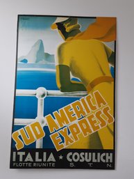 HUGE Sud America Express Foam Board Poster