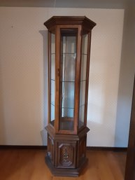 Lighted Octagon Curio Cabinet