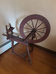 Vintage Wooden Spinning Wheel
