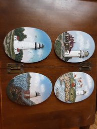 Cape Cod Lighthouse Wall Art Lot Of 4