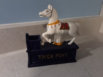Trick Pony Cast Iron Coin Bank
