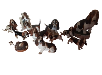 Basset Hound Figurine Lot