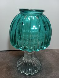 Vintage LE Smith Green Glass Fairy Lamp #24