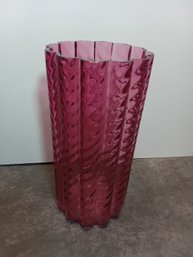 Vintage Pilgrim Cranberry Glass Vase #25