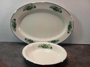 Lenox Merrivale Serving Dishes Lot Of 2