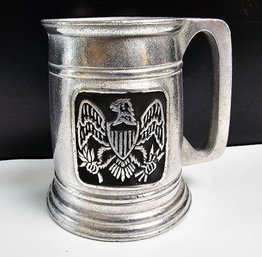 Vintage Old Mill Enterprises Pewter Embossed Eagle Beer Mug Stein -LAST ONE