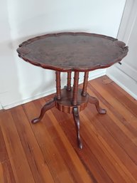 Vintage Scalloped Edge Side Table