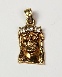 Vintage 10k Yellow Gold Jesus Head Pendant / Charm