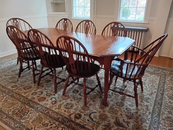 Gorgeous Hitchcock Table W/ 8 Chairs & 2 12' Leaves