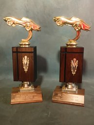 Pair Of Vintage Car Racing Trophies