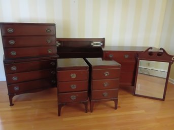 5pc Mahogany Full Bedroom Set