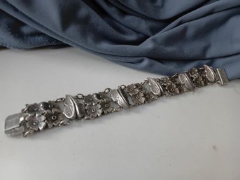 Vintage Floral Panel Linked Bracelet #81