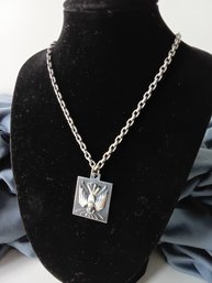Vintage Creed Sterling Silver Holy Spirit Dove Necklace #7