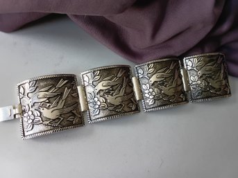 Bird Motif Panel Bracelet #87