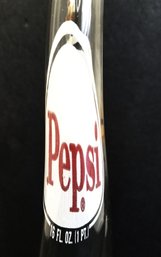 Vintage 1966 Stretched 19' Pepsi Cola Clear Glass 16 Oz.soda Bottle