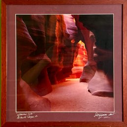 Stunning Framed Photograph Of Antelope Canyon By Scott T. Ygnacio  Signed 2005