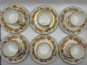 Tiffany & Co. By Hammersley Gilded Espresso Set (Set Of 6)