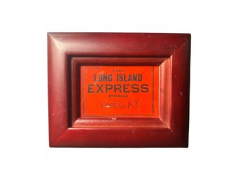 Long Island Express: Original LIRR Ticket From Pearsalls, NY In Framed Display