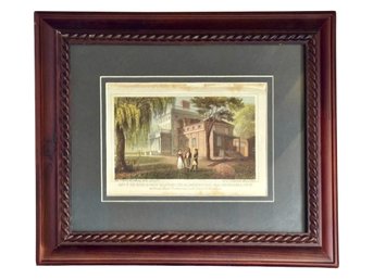 Part Of The House Of Refuge, New York City: 1863 Valentines Manual Hand-Colored Lithograph In Wood Frame