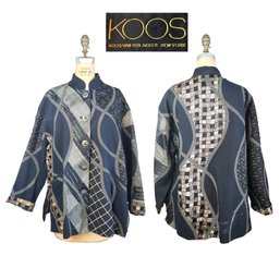 Koos Van Den Akker BlackGrey Patchwork Jacket