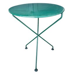 Green Metal Round Cafe Table