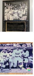 Jackie Robinsons's First Game Photo Memorabilia Certif. MLB Hologram,  Brooklyn Dodgers /Also Duke Snider Ph