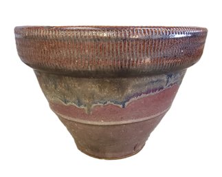 Large Multi Color Glaze Pottery Planter Pot