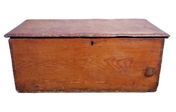 Antique Primitive Dovetailed Wood Blanket Storage Chest