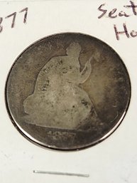 WOW....1877 Seated Silver Half-dollar Antique