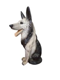 Vintage 30' Tall Plaster German Sheppard Statue