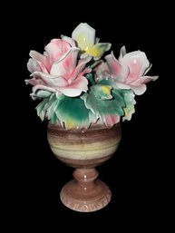 Vintage Italian Hand Painted Capodimonte Floral Bouquet Centerpiece