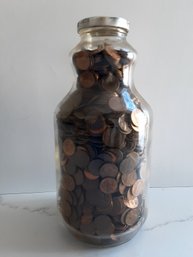 Large Jar Of Pennies #169