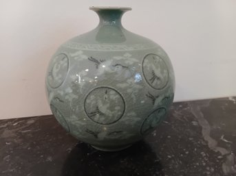 Korean Handmade Celadon Vase