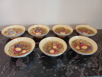 Vintage Aynsley Orchard Gold Pedestal Bowls