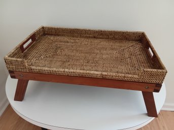 Rattan Breakfast Tray Table