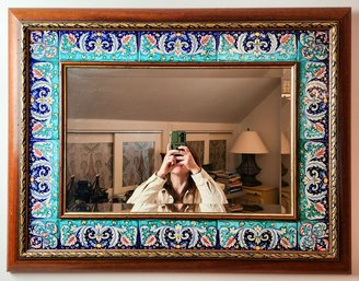 Italian Tile Mirror From Deruta