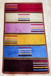 Bauhaus Style Colorful Wool Area  Rug