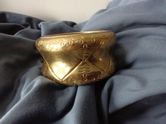 Vintage Brass Bangle Bracelet
