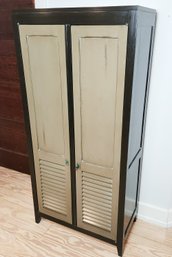 French Double Door Wooden Locker By Grange France