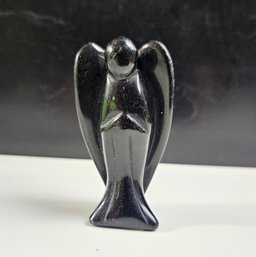 Black Obsidian Crystal Angel Carving