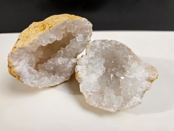 Beautiful Crystal Geode Split Rock