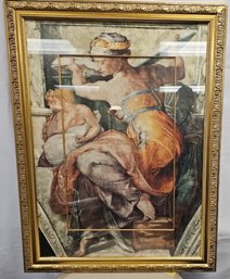 Stunning Framed Print Of Michelangelo's Fresco Libyan Sibyl