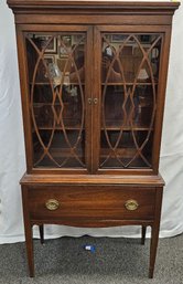 Vintage Antique Mahogany Display Case Cabinet