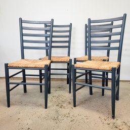 Set Of Four Italian Ladder Back Chairs