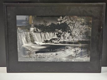 Beautifully Framed Waterfall Art Piece