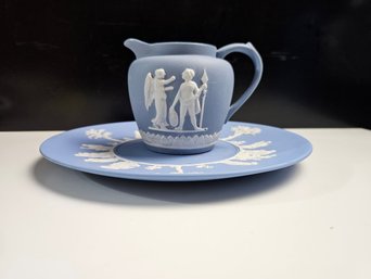 Wedgwood Blue Stoneware Plate Creamer Lot